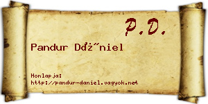 Pandur Dániel névjegykártya