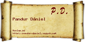 Pandur Dániel névjegykártya